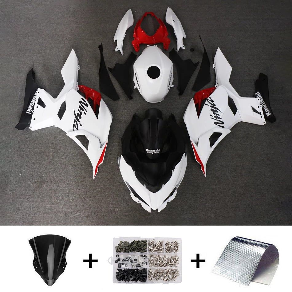インジェクションフェアリングキット ボディワーク プラスチック ABS カワサキ EX400 Ninja400 2018-2024 に適合