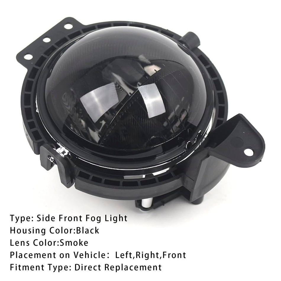 Mini R55 R56 R58 R59 R60 63172751295 スモークレンズ用フロントバンパーフォグランプ 1個