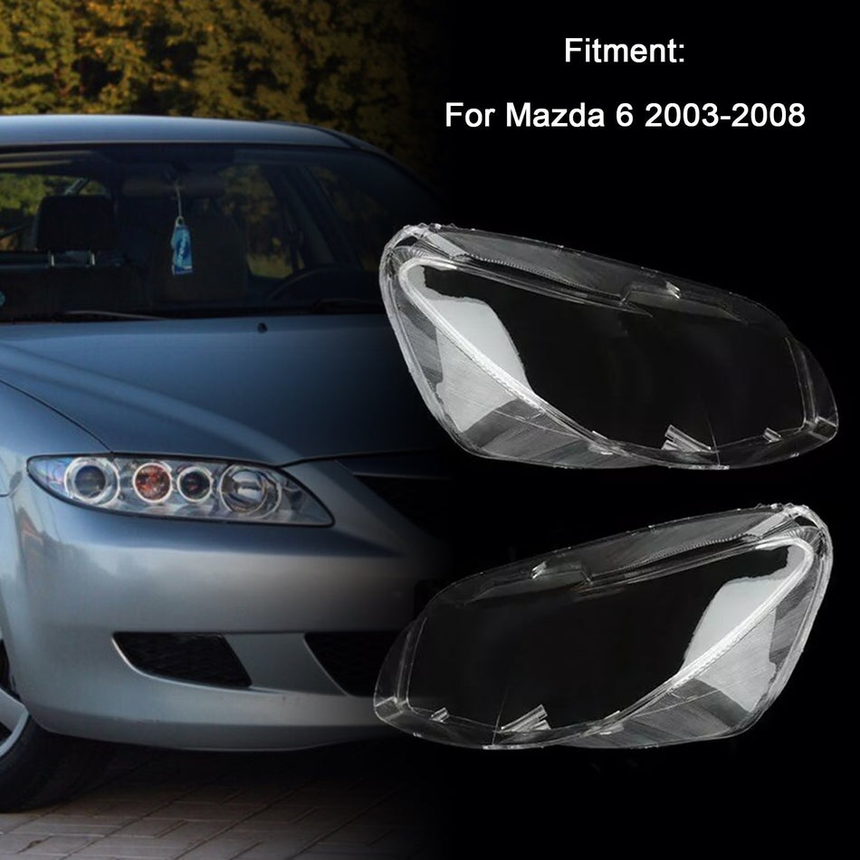 2003-2008 マツダ 6 2個 フロントヘッドライトレンズカバー ランプシェード L&amp;R ADP10786301S