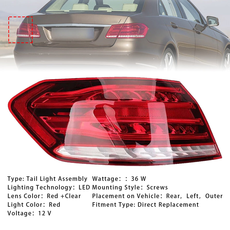 メルセデス Eクラス W212 2013-2015 用 左 LED アウターリアテールライト ブレーキランプ