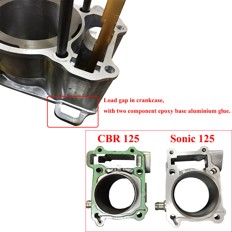 58mm 2001-2008 ホンダ FS125 ソニック シリンダー ピストン ガスケット リビルド キット 125cc 12100-KGH-900