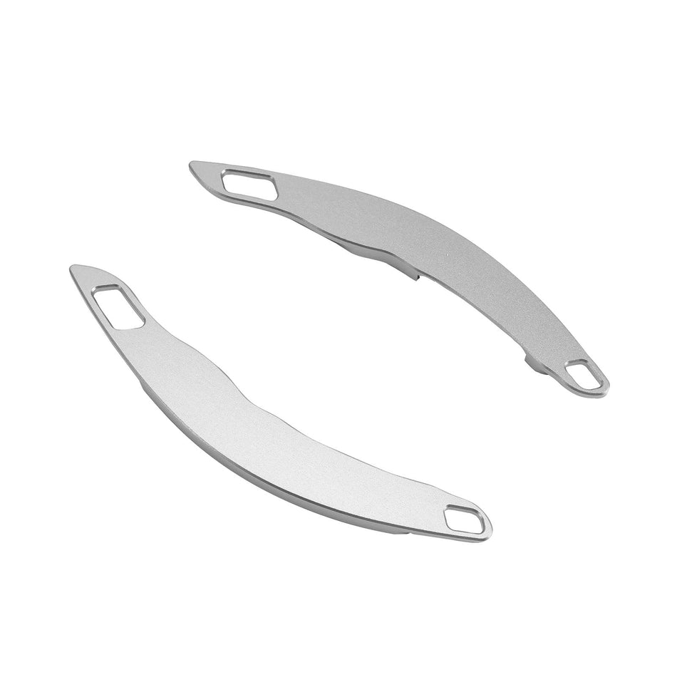 三菱ASX 2013-15用ステアリングホイールパドルシフター（アルミシルバー）