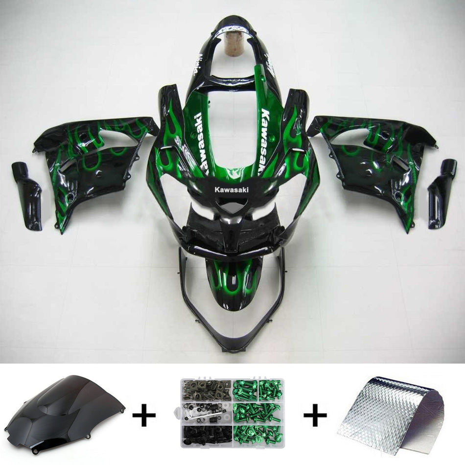 2000-2001 カワサキ ZX9R Amotopart インジェクションフェアリングキット ボディワーク プラスチック ABS #105