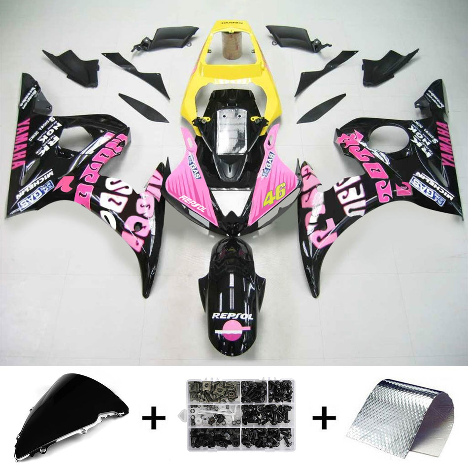 2005 ヤマハ YZF 600 R6 インジェクションフェアリングキット ボディワーク プラスチック ABS #141