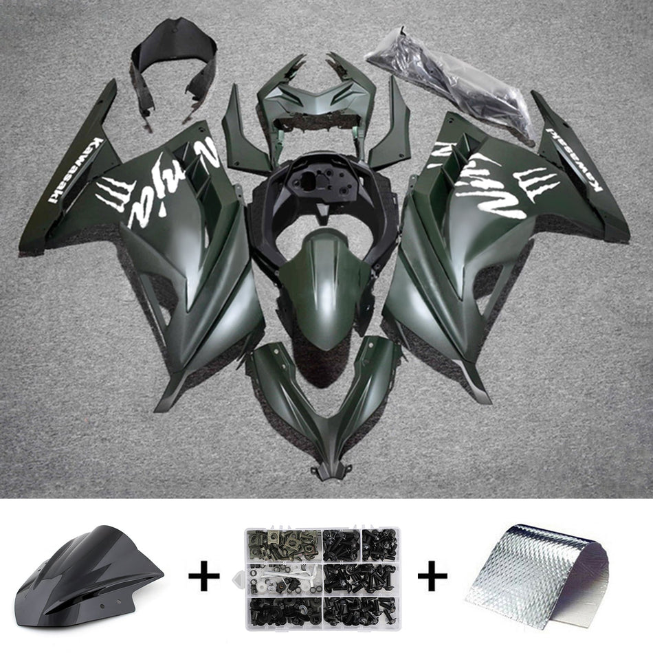 インジェクションフェアリングキット ボディワーク プラスチック ABS カワサキ EX300 Ninja300 2013-2024 に適合