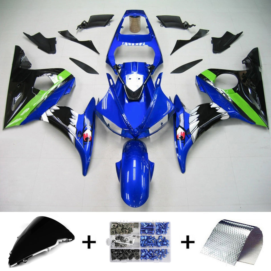 2005 ヤマハ YZF 600 R6 インジェクションフェアリングキット ボディワーク プラスチック ABS #150