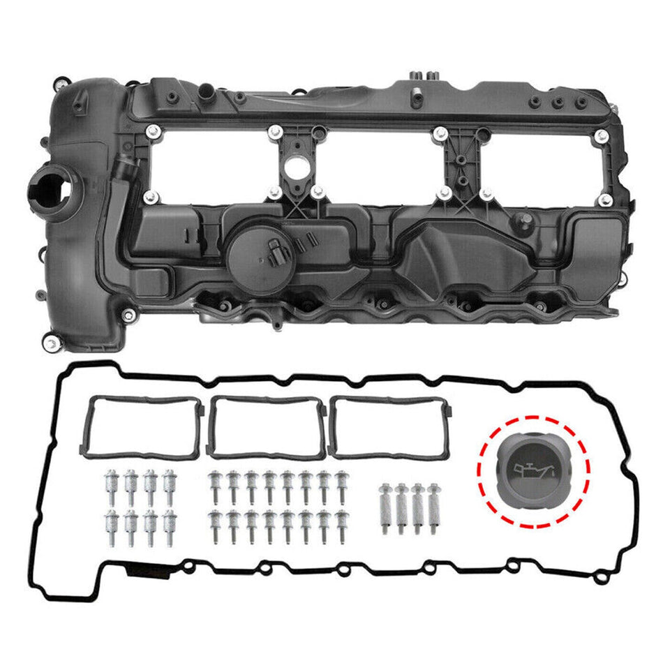 2014–2018 BMW F15 X5 xdrive 35i 3.0T バルブカバー ガスケット+キャップ付き 11127570292