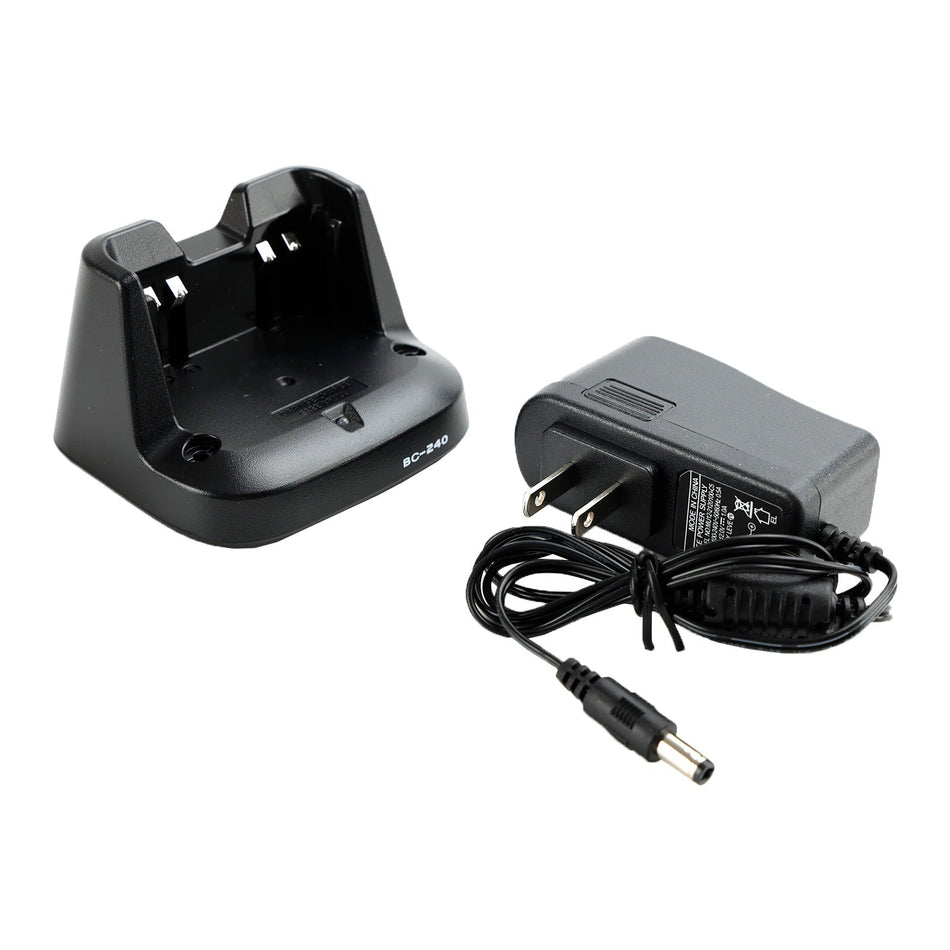 BC-240 充電器 BP-298 バッテリー ラピッド ドック ICOM V86 U86 双方向無線機用 US プラグ