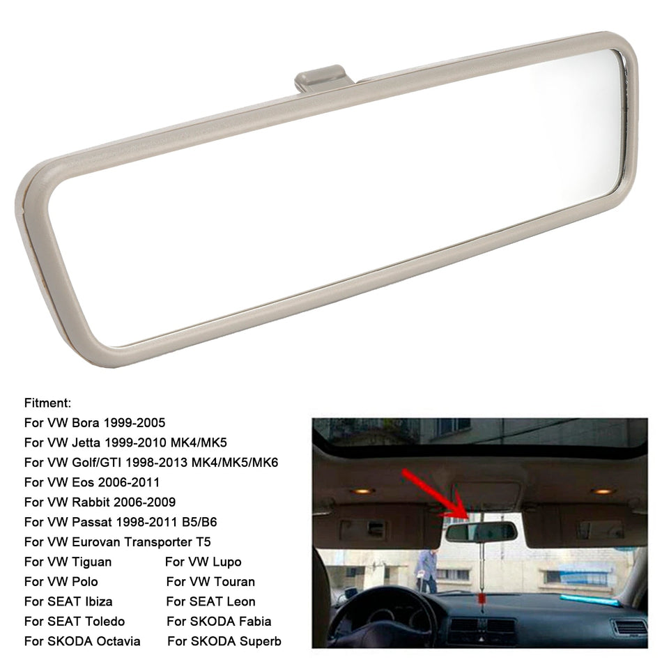 グレー リアビュー インテリアミラーガラス 3B0857511H VW ゴルフ MK4 ジェッタ パサート用