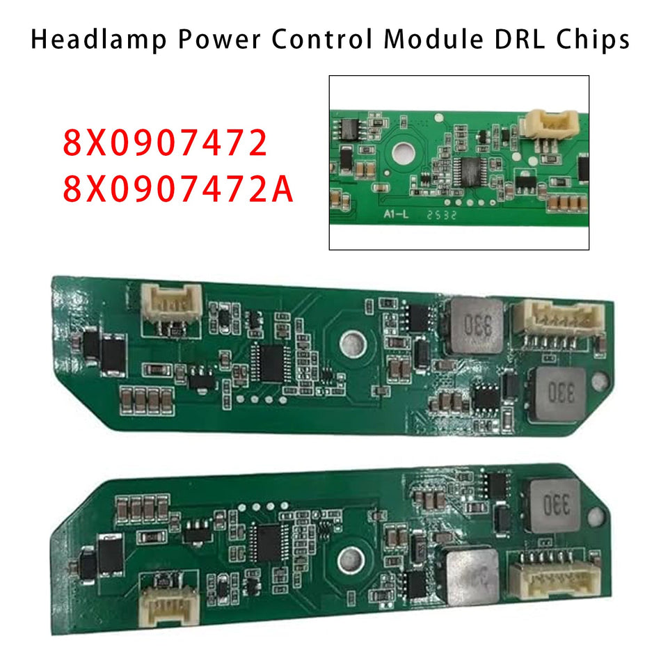 2011-2018 Audi A1 左+右 LED ヘッドライト パワーコントローラーモジュール 8X0907472