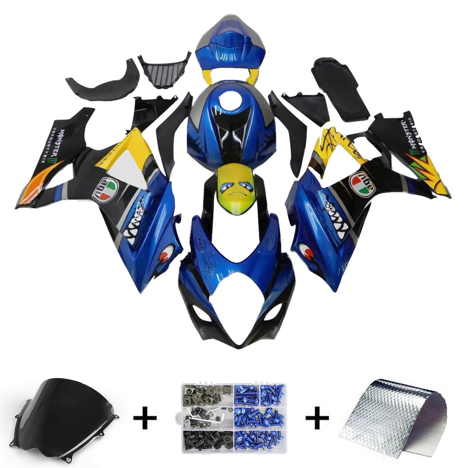 2007-2008 スズキ GSXR1000 K7 フェアリングキット ボディワーク プラスチック ABS