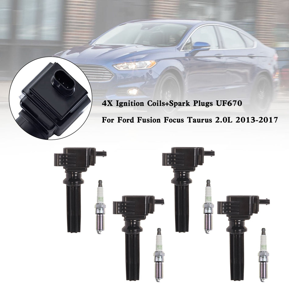 2017 フォード エッジ SEL プラス スポーツ ユーティリティ フュージョン MKZ 4 ドア 4X イグニッション コイル + スパーク プラグ UF670