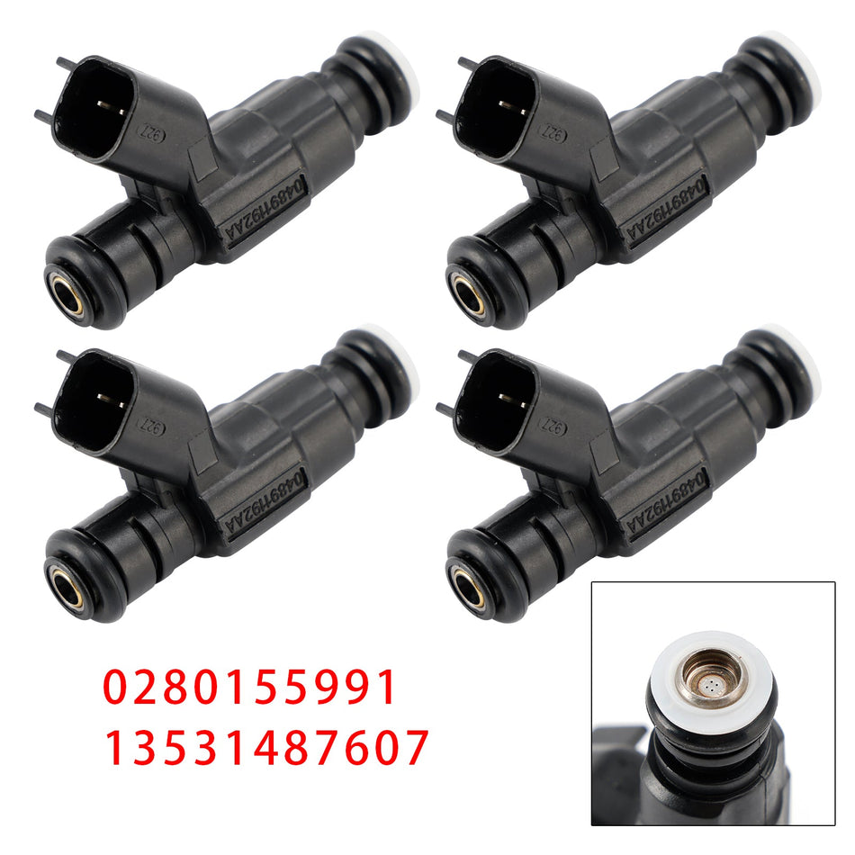 Mini Cooper One R50 R53 R52 1.6 0280155991 13531487607用 燃料インジェクター 4個