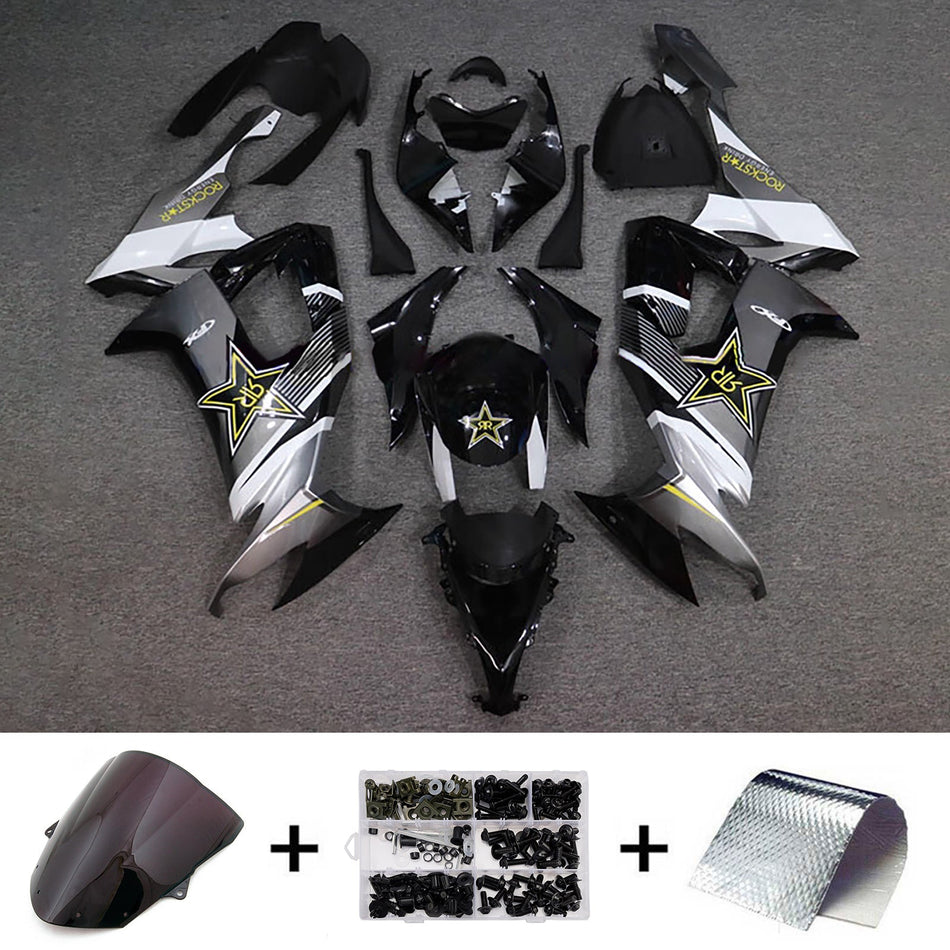 インジェクションフェアリングキット ボディワーク プラスチック ABS カワサキ ZX10R 2008-2010 に適合