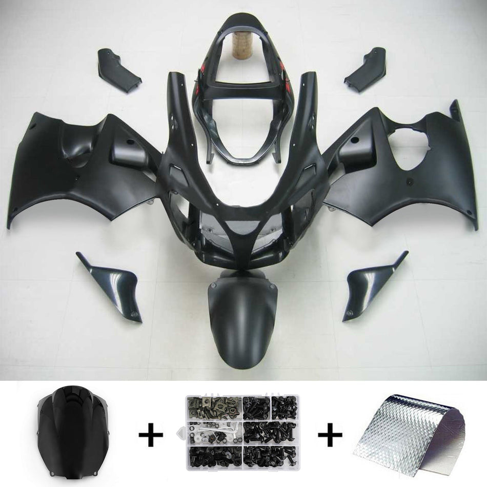 2000-2002 カワサキ Zx6R フェアリング オールブラック キット