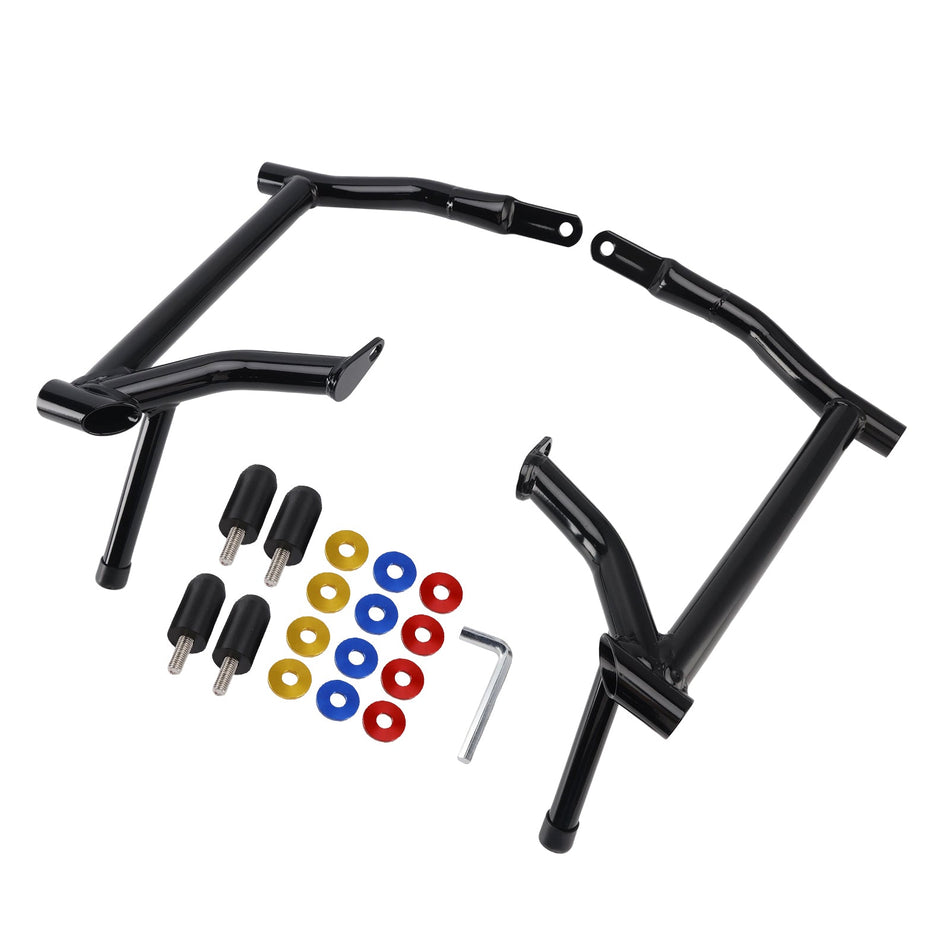 2014-2023 ロードグライド ストリートグライド ロードグライド FLHT FLHX サドルバッグガード クラッシュバー フレームプロテクター バンパー ブラック