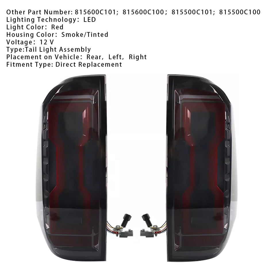 2014-2020 トヨタ タンドラ 左+右 LED テールライト アセンブリ 815600C101 815600C100