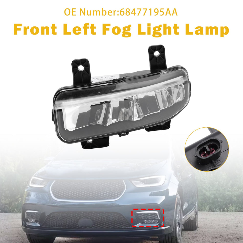 クライスラー パシフィカ 2021-2024、ラム 1500 2020-2024 用フロント左右 LED フォグランプ