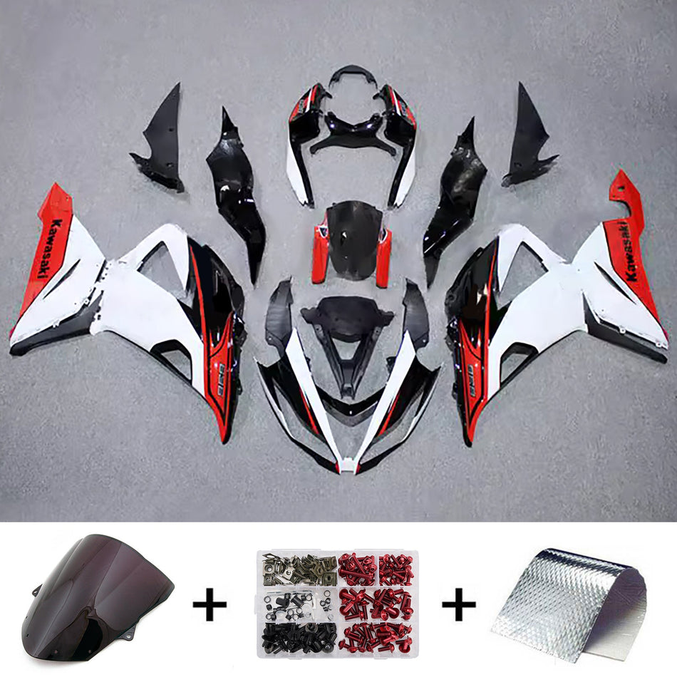 インジェクションフェアリングキット ボディワーク プラスチック ABS カワサキ ZX6R 636 2013-2018 に適合