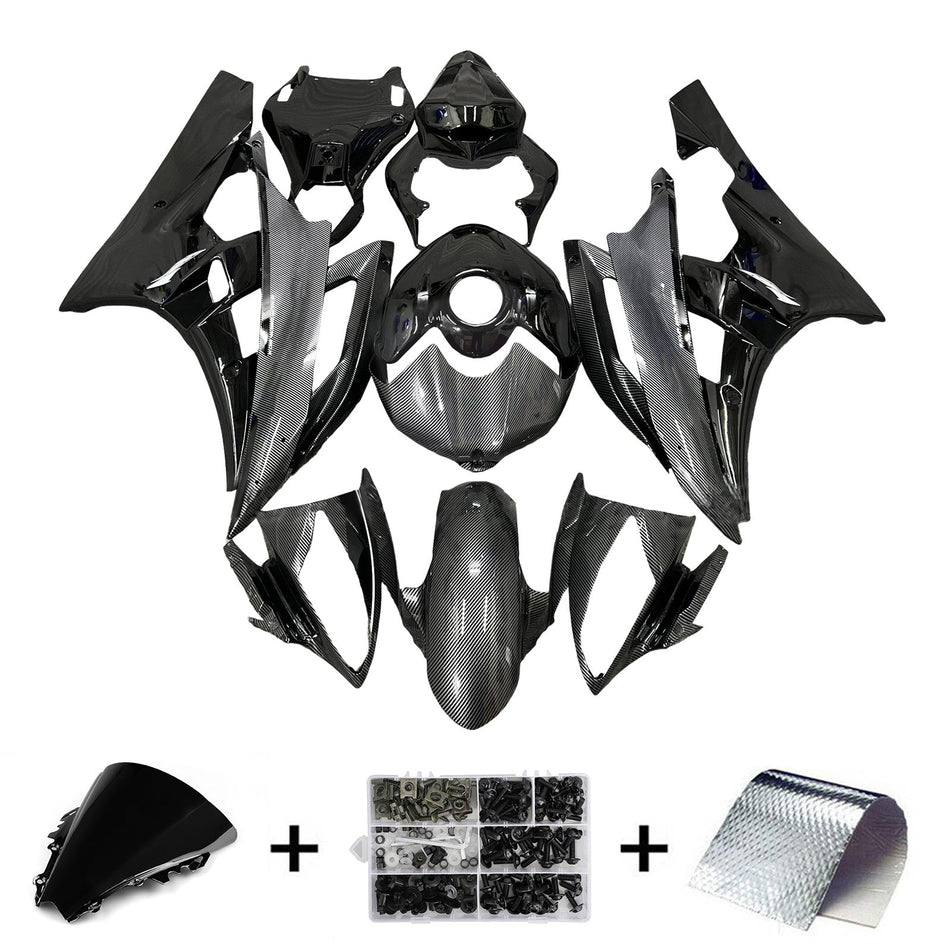 インジェクションフェアリングキット ボディワーク プラスチック ABS ヤマハ YZFR6 YZF-R6 2006-2007用