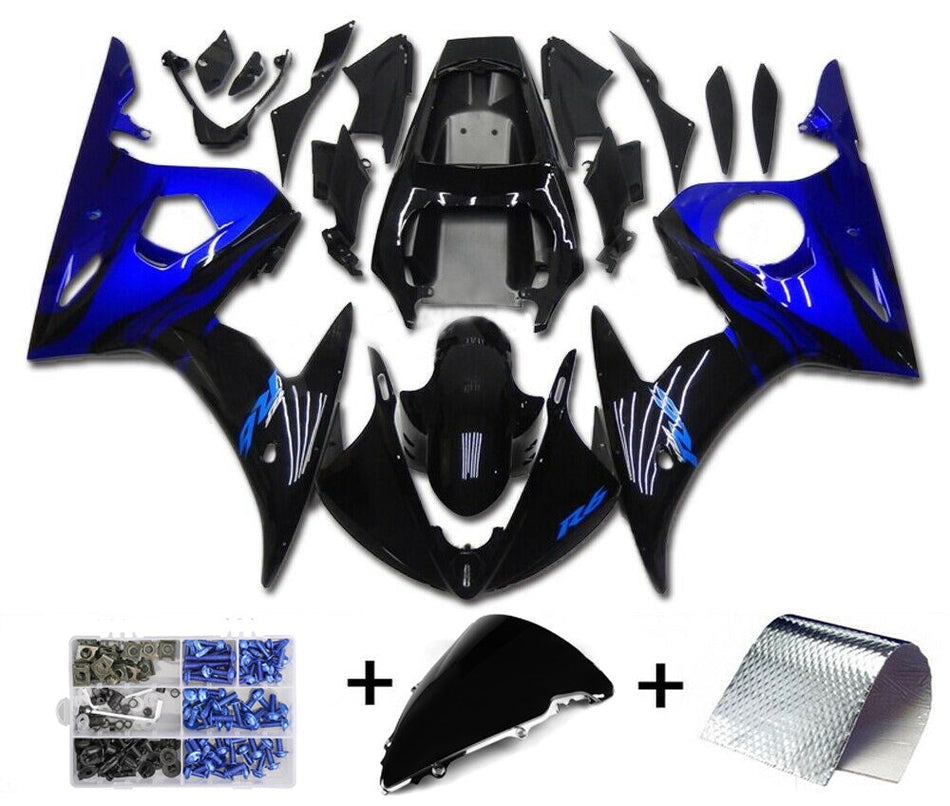 2005 ヤマハ YZF R6 フェアリング ブルー ブラック キット