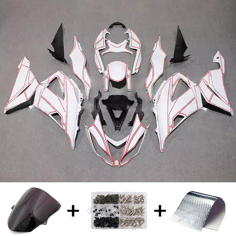 インジェクションフェアリングキット ボディワーク プラスチック ABS カワサキ ZX6R 636 2013-2018 に適合