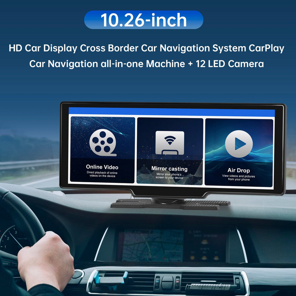10.26 HDディスプレイカーナビゲーションシステムCarPlayオールインワンマシン12 LEDカメラ