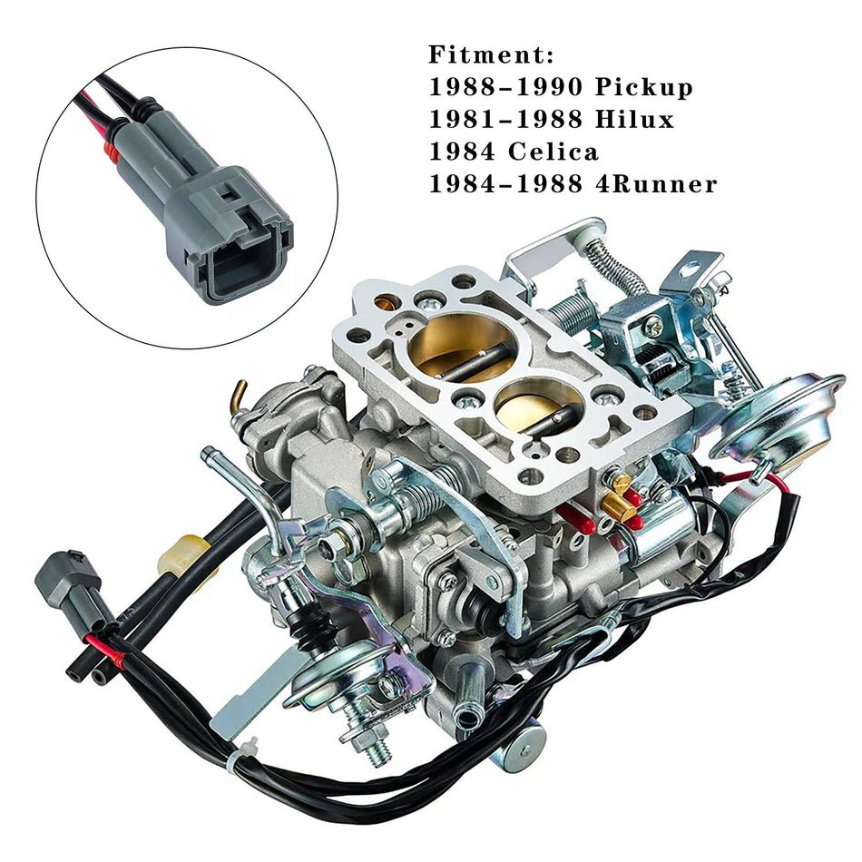 1988 -1990 トヨタ 22R エンジン スクエアプラグ ピックアップ キャブレター キャブ 21100-35463 21100-35570