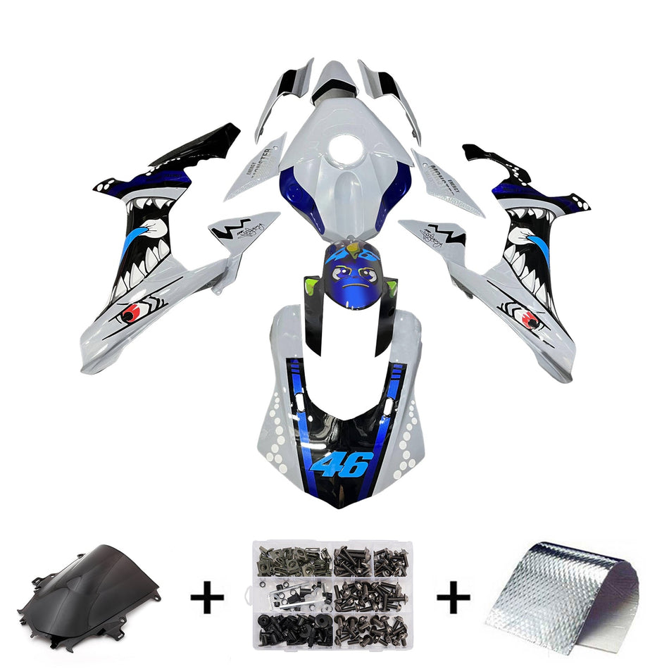インジェクションフェアリングキット ボディワーク プラスチック ABS ヤマハ YZFR1 YZF-R1 2015-2019用