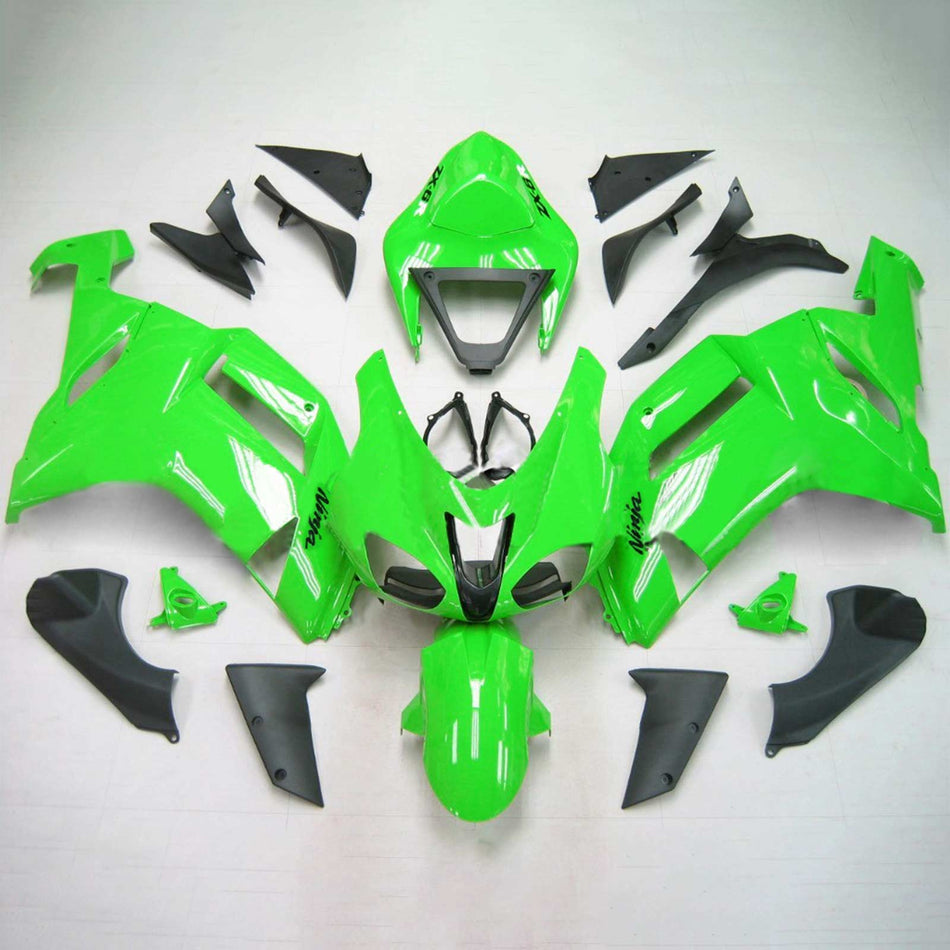 2007-2008 カワサキ ZX6R 636 Amotopart インジェクションフェアリングキット ボディワーク プラスチック ABS #122