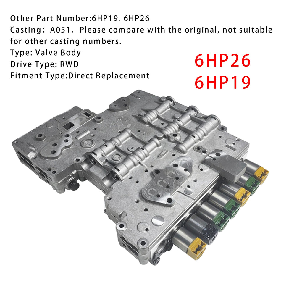 6HP26 6HP19 バルブボディ #A051 BMW AUDI VW Jaguar Hyundai Lincoln 545i 760i 用
