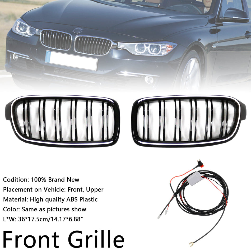 2012-2019 BMW 3シリーズ F31 ツーリング ダブルスラット フロント キドニーグリル グリル
