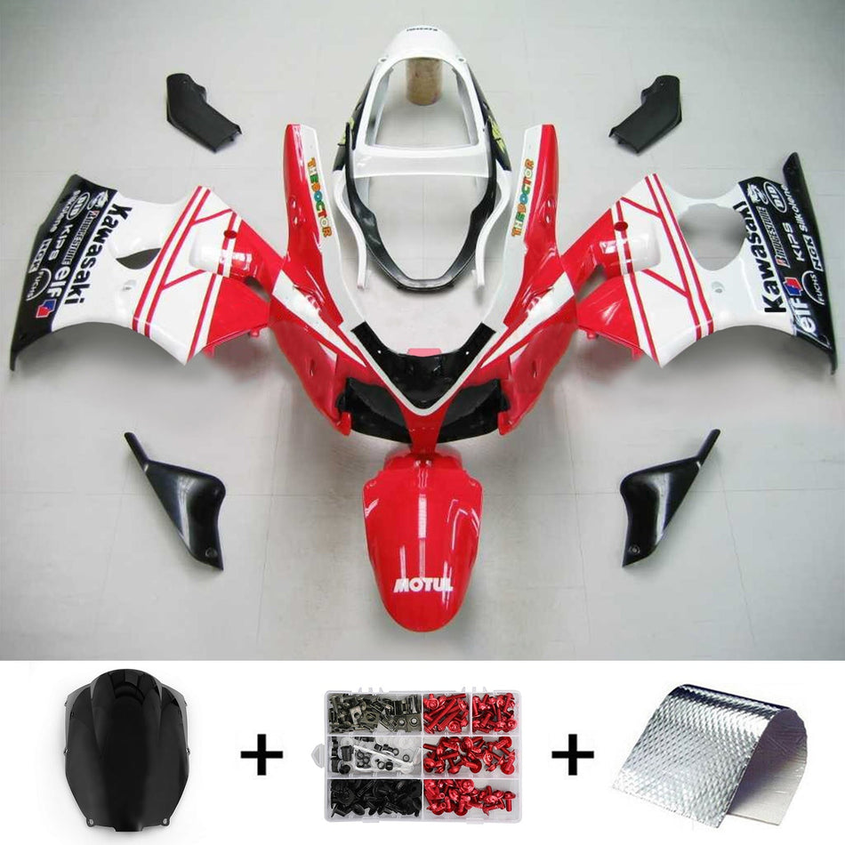 2000-2002 カワサキ Zx6R フェアリング レッド ホワイト キット