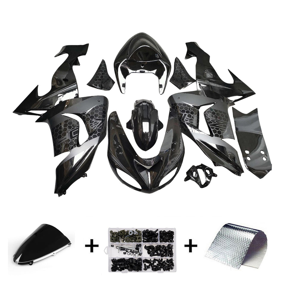 インジェクションフェアリングキット ボディワーク プラスチック ABS カワサキ ZX10R 2006-2007 に適合