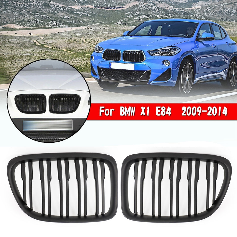 2009-2014 BMW X1 E84 デュアルスラット フロントフード キドニーグリル グリル マットブラック/グロスブラック 51112993305 51112993306 51112993307 51112993308 51117347669 51117347670 ジェネリック