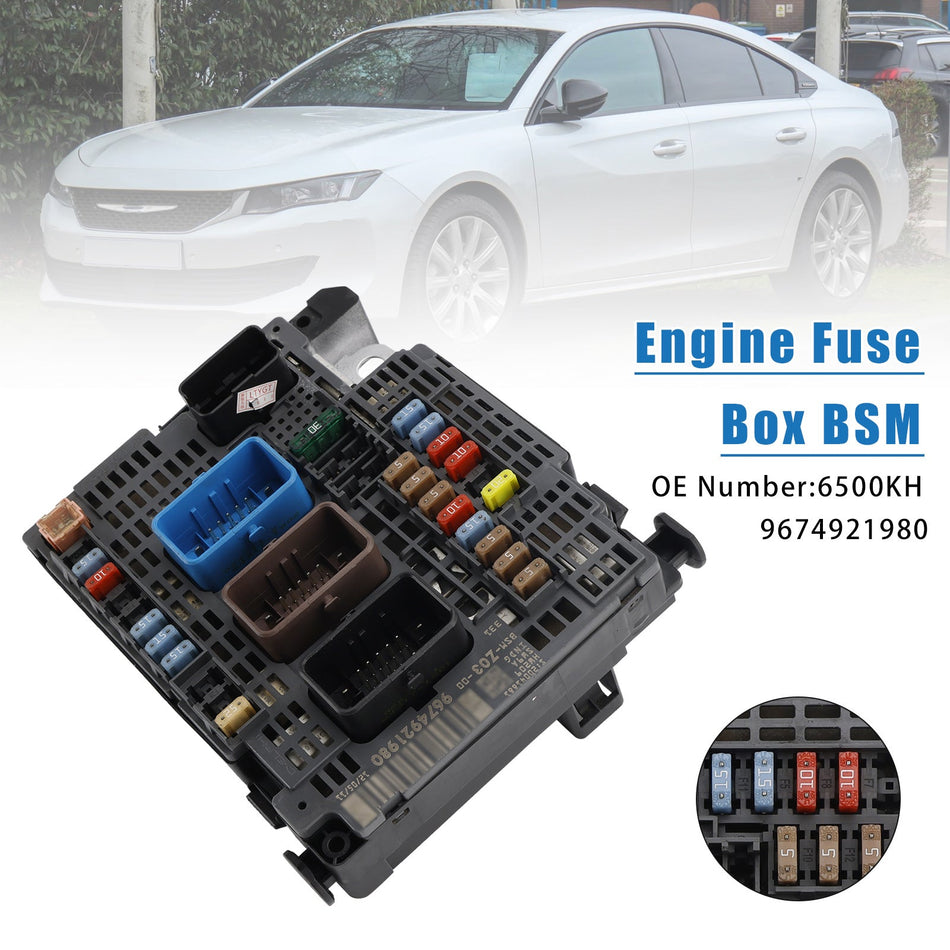 プジョー 508 シトロエン エンジン BSM コントロールユニット ヒューズボックス 6500KH 9674921980 Z03 用