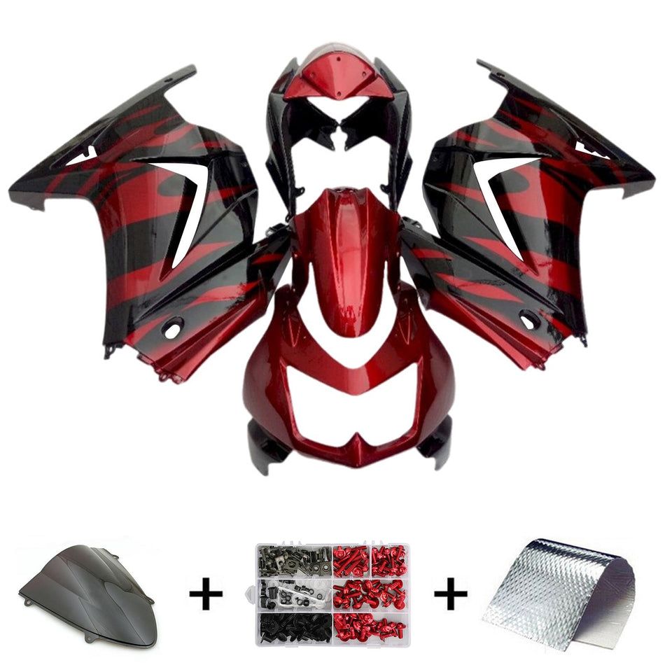 2008-2012 カワサキ EX250 Ninja250R インジェクションフェアリングキット ボディワーク プラスチック ABS