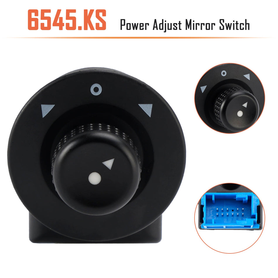 プジョー パートナー シトロエン ベルリンゴ C3 用パワーアジャストミラースイッチ 6545.KS