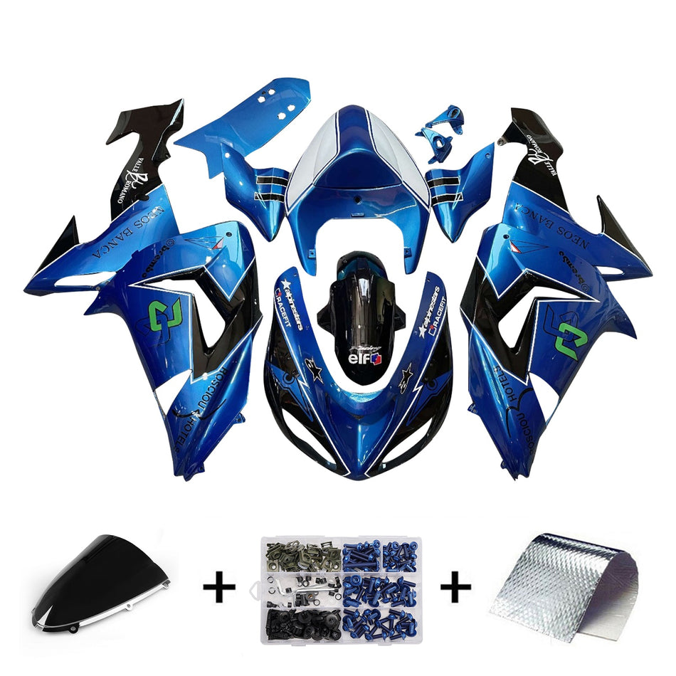 インジェクションフェアリングキット ボディワーク プラスチック ABS カワサキ ZX10R 2006-2007 に適合