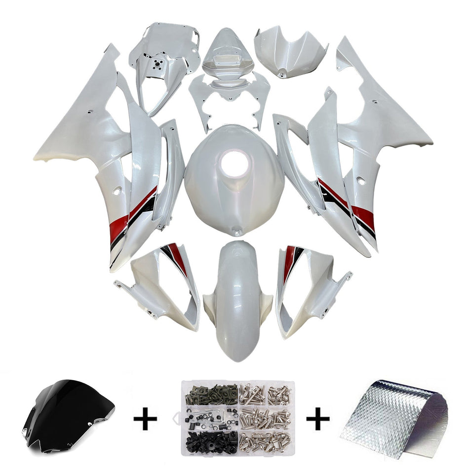 インジェクションフェアリングキット ボディワーク プラスチック ABS ヤマハ YZFR6 YZF-R6 2008-2016用