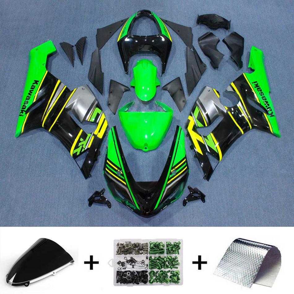 インジェクションフェアリングキット ボディワーク プラスチック ABS カワサキ ZX6R 636 2005-2006 に適合