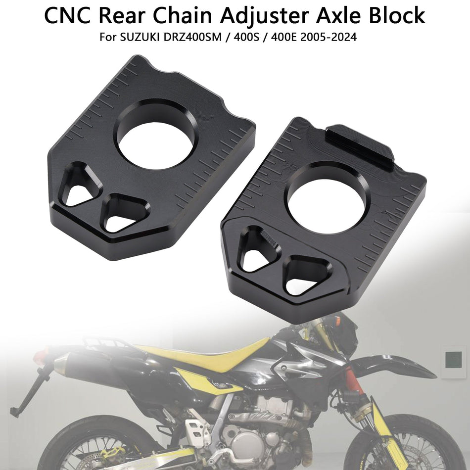 2005-2024 スズキ DRZ400SM 400S 400E CNC リアチェーンアジャスター アクスルブロック