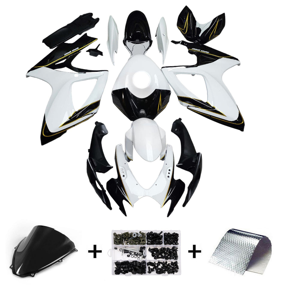 スズキ GSXR 600/750 2006-2007 K6 用 インジェクションフェアリングキット ボディワーク プラスチック ABS