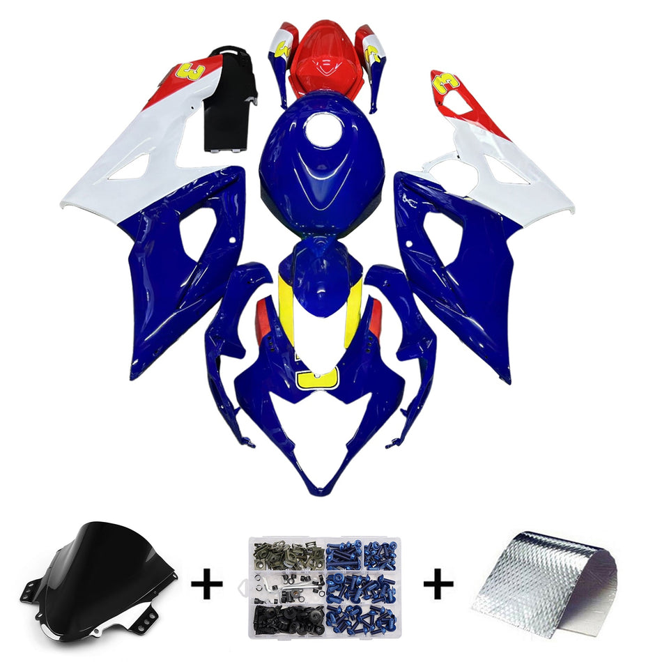 スズキ GSXR1000 2005-2006 K5 用 インジェクションフェアリングキット ボディワーク プラスチック ABS