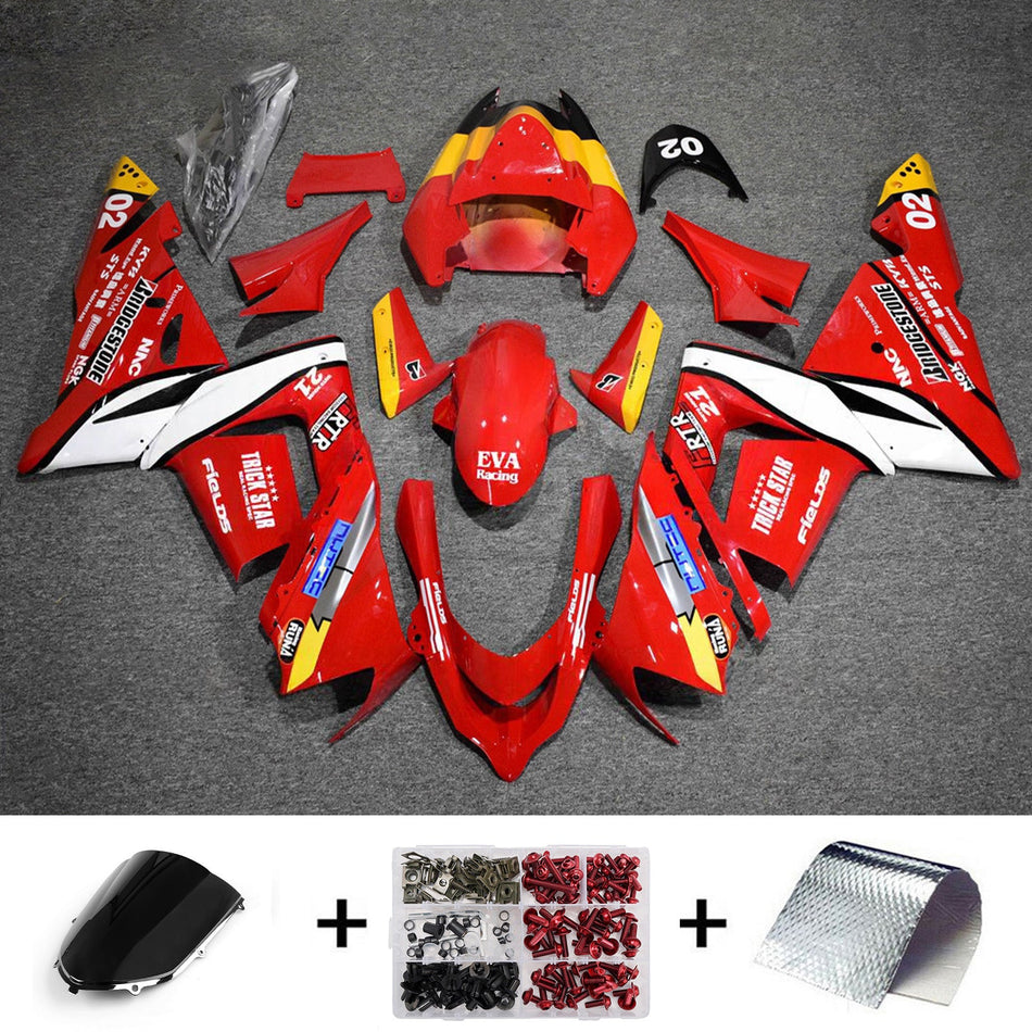 インジェクションフェアリングキット ボディワーク プラスチック ABS カワサキ ZX10R 2004-2005 に適合