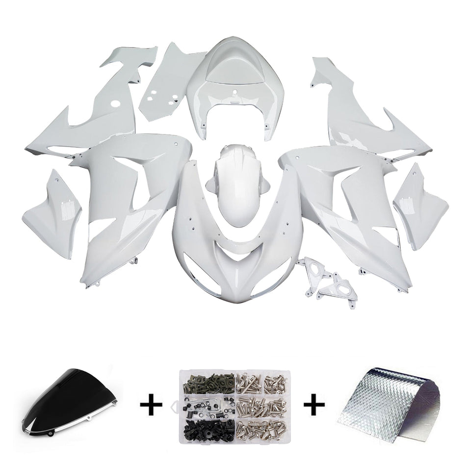 インジェクションフェアリングキット ボディワーク プラスチック ABS カワサキ ZX10R 2006-2007 に適合