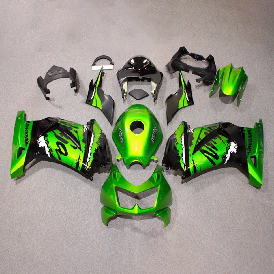 インジェクションフェアリングキット ボディワーク プラスチック ABS カワサキ EX250 Ninja250R 2008-2012 に適合