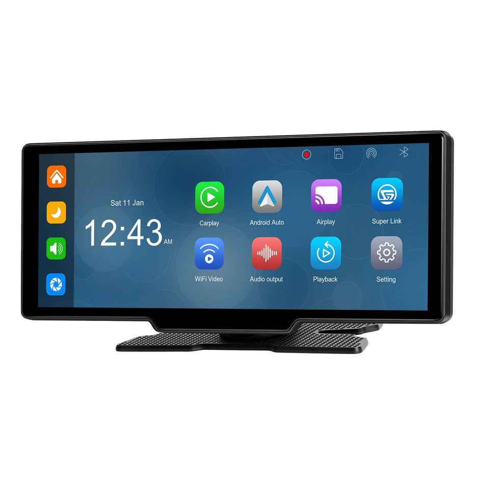10.26インチ ポータブル Bluetooth カーナビゲーション ワイヤレス Carplay カーラジオ AHD カメラ