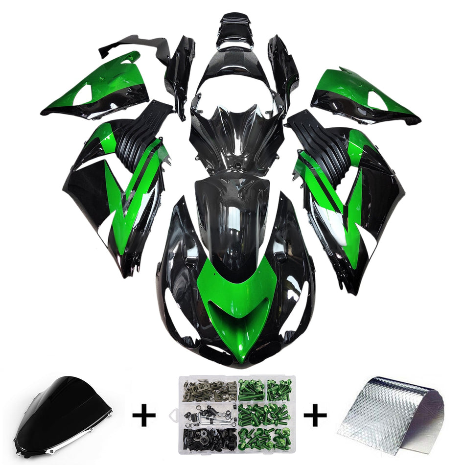 インジェクションフェアリングキット ボディワーク Kawasaki ZX14R ZZR1400 2006-2011 に適合