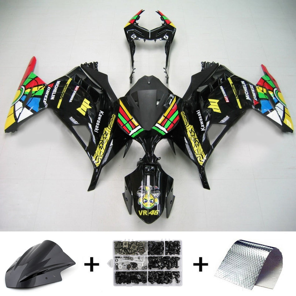 2013-2024 カワサキ EX300/Ninja300 インジェクションフェアリングキット ボディワーク プラスチック ABS